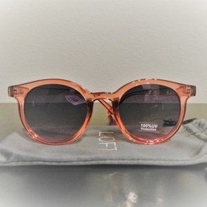 NWT Women's LOFT Raspberry Glaze Round Sunglasses